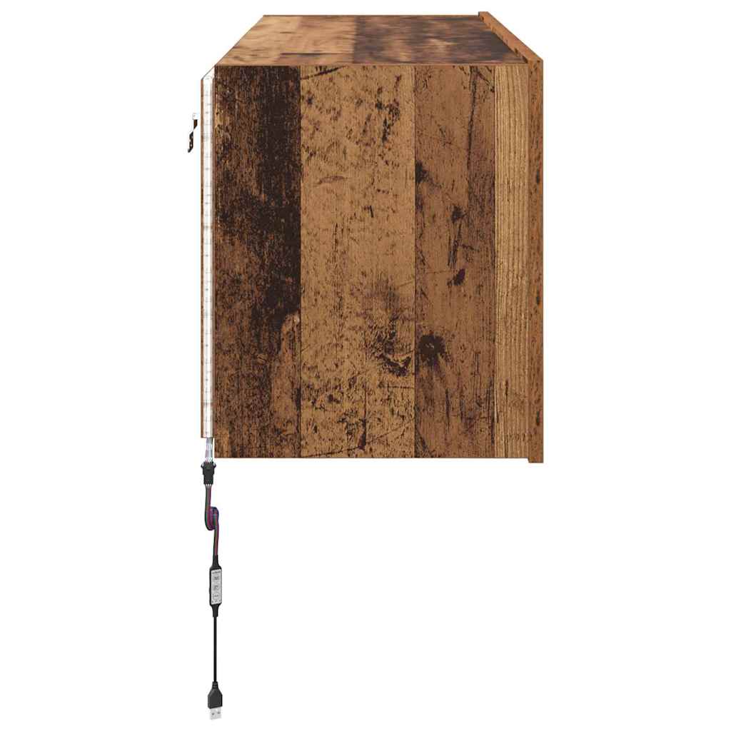 Meuble TV mural Bois Ancien 100 x 35 x 41 cm Bois d'ingénierie - XIOS