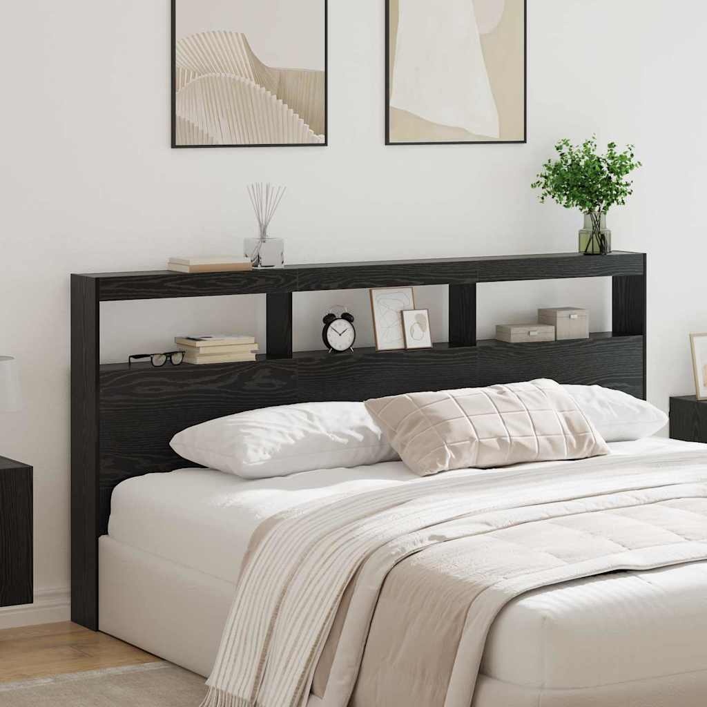 Tête de lit Chêne noir 200 x 17 x 102 cm Bois d'ingénierie - XIOS