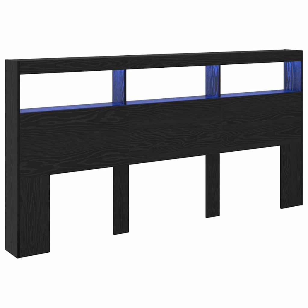 Tête de lit Chêne noir 200 x 17 x 102 cm Bois d'ingénierie - XIOS