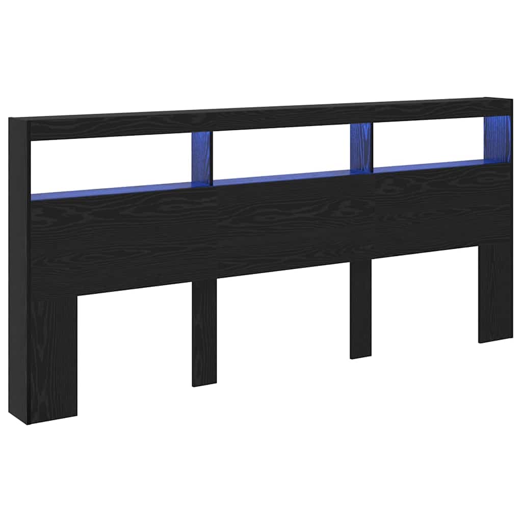 Tête de lit Chêne noir 220 x 17 x 102 cm Bois d'ingénierie - XIOS