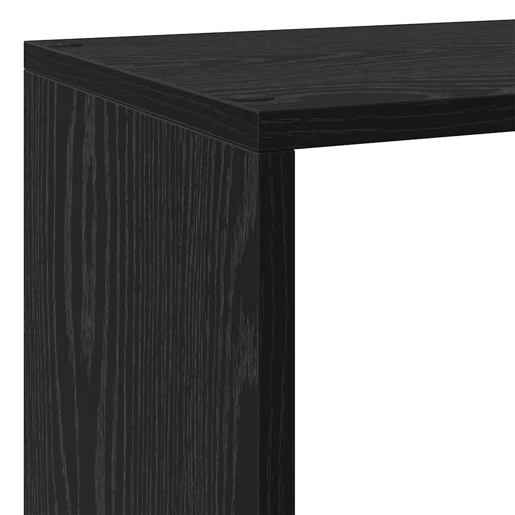 Cloison Bibliothèque Chêne noir 143,5 x 29 x 143,5 cm - XIOS