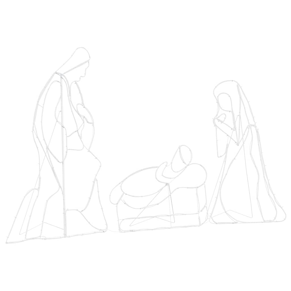 Scène de Nativité Illuminée Multicolore 112 x 72 cm PVC - XIOS