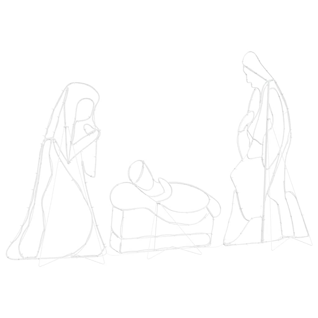 Scène de Nativité Illuminée Multicolore 112 x 72 cm PVC - XIOS