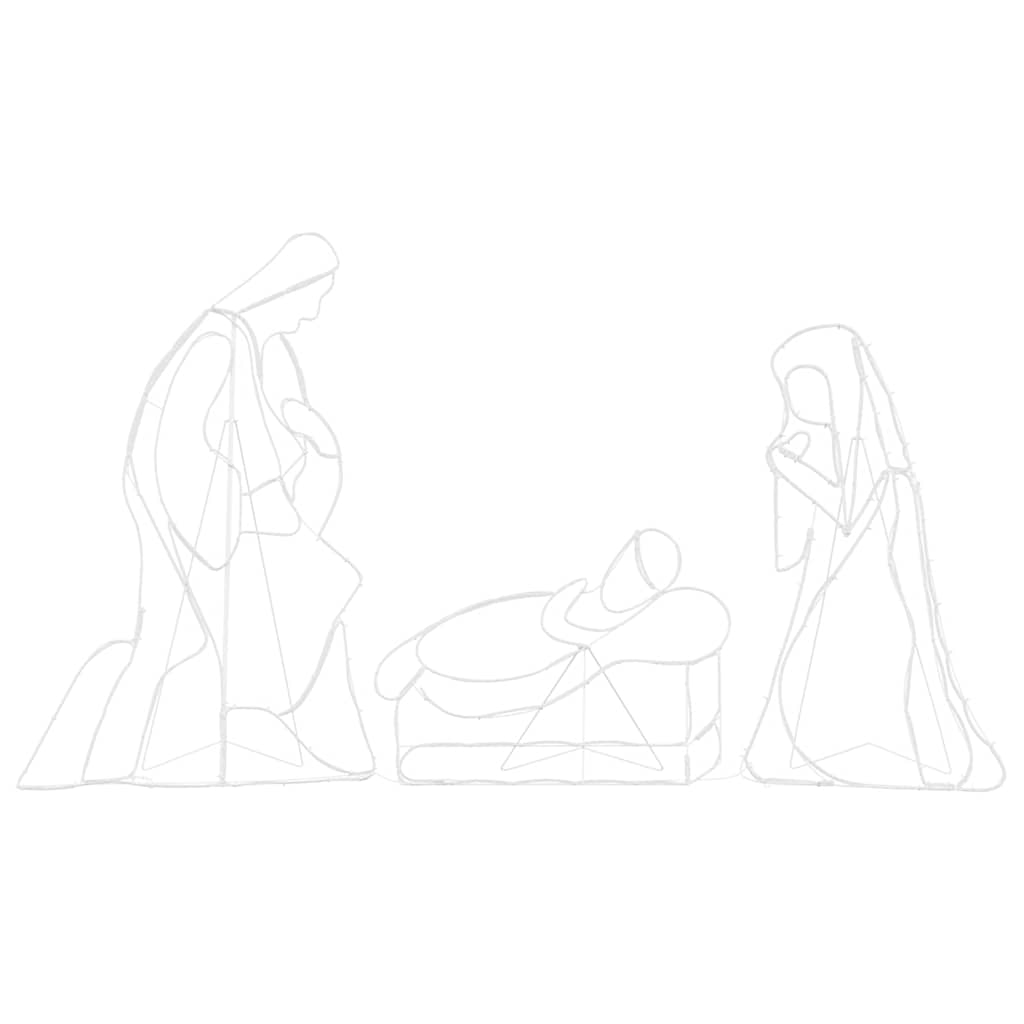 Scène de Nativité Illuminée Multicolore 112 x 72 cm PVC - XIOS