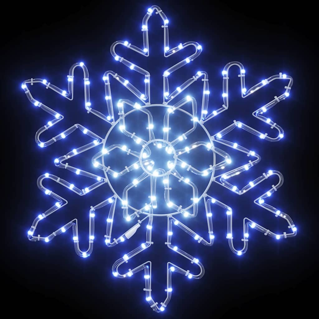 Flocon de Noël avec 156 LED Bleu 55.5 x 55.5 x 0.75cm PVC - XIOS
