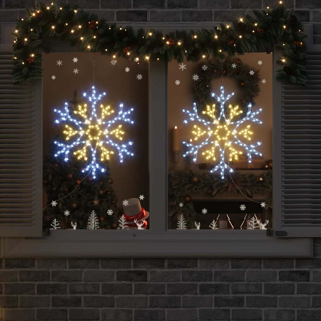 Flocon de Noël avec 180 LED Blanc chaud 56 x 49 x 0,7 cm PVC - XIOS