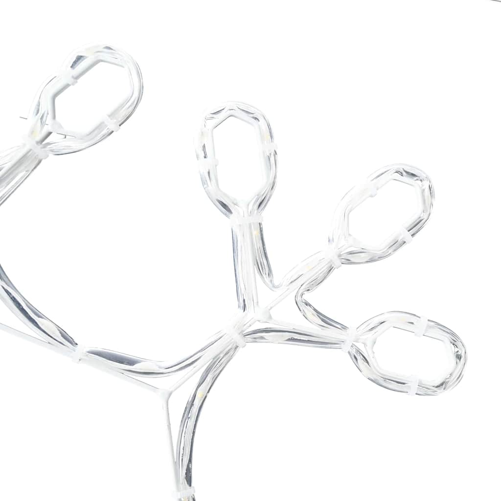 Flocon de Noël avec 252 LED Blanc chaud 45 x 38 cm PVC - XIOS