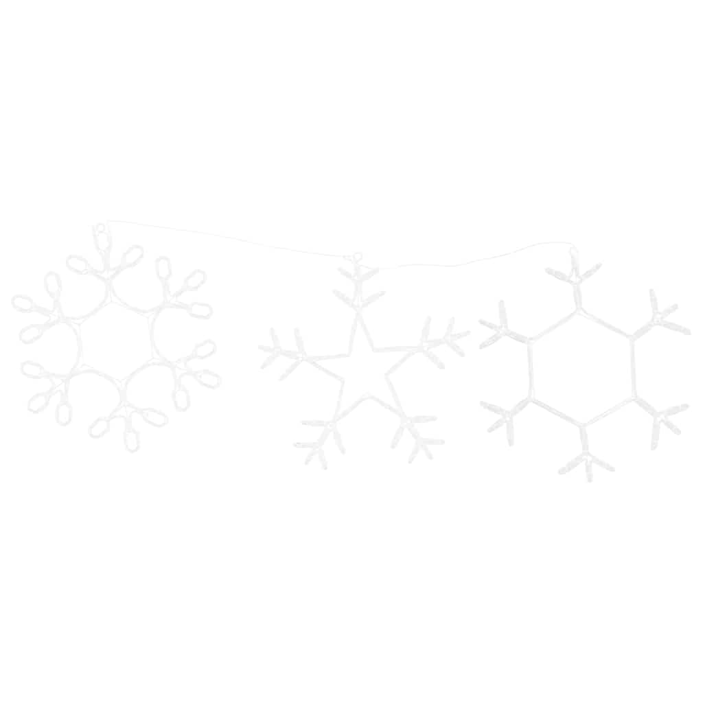 Flocon de Noël avec 252 LED Blanc chaud 45 x 38 cm PVC - XIOS