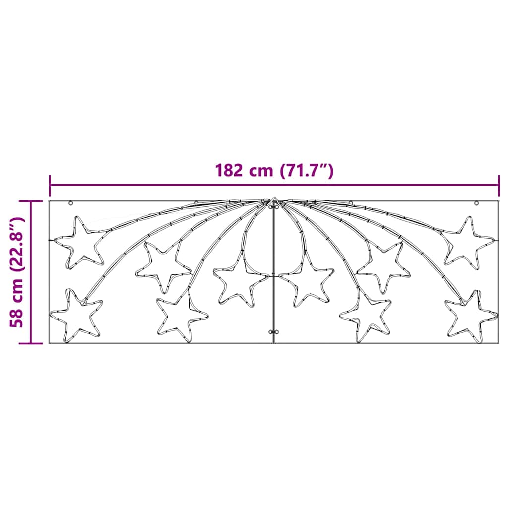 Étoile de Noël avec 432 LED Multicolore 180 x 57 cm PVC - XIOS