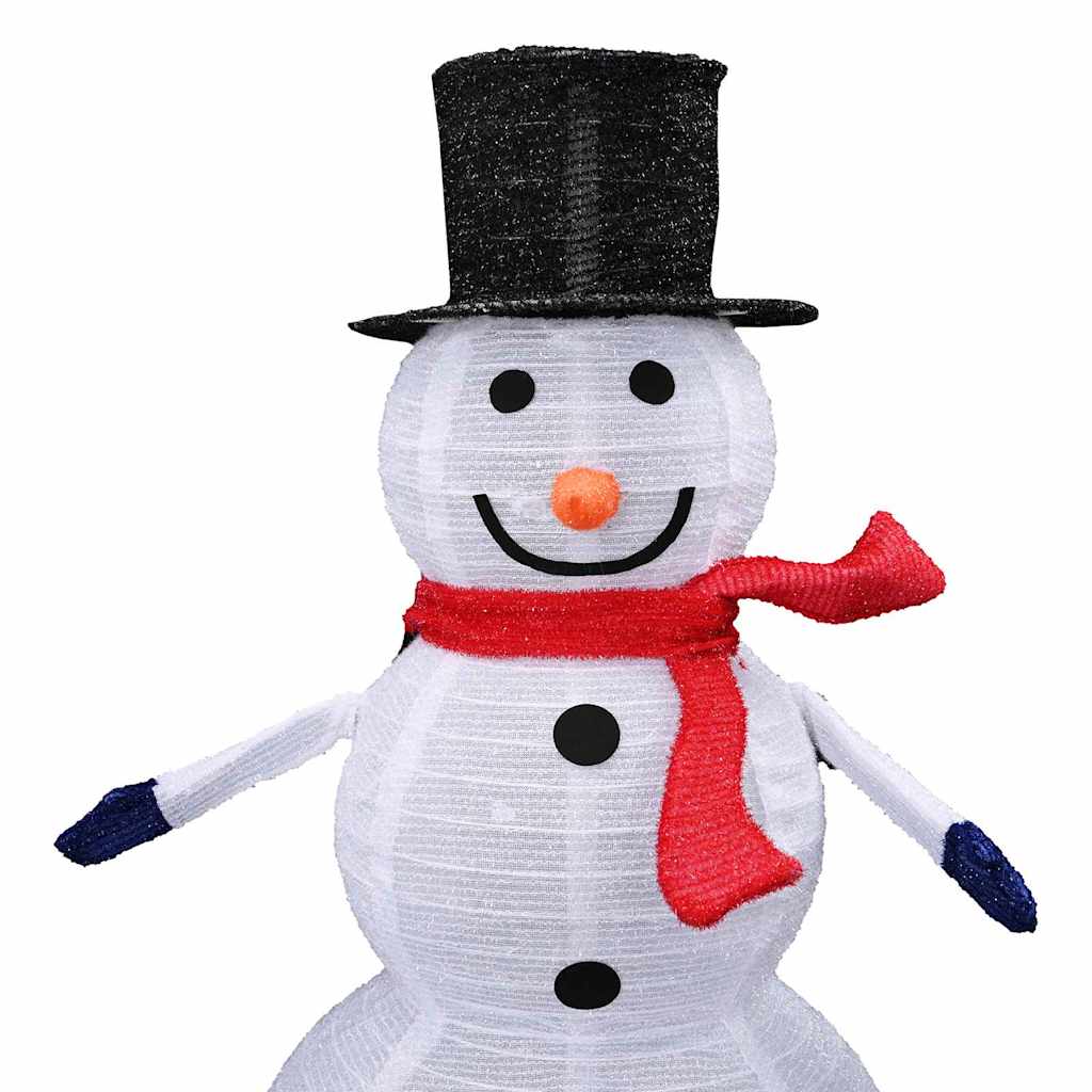 Famille de Bonhommes de Neige de Noël 3 pcs Blanc chaud tissu - XIOS