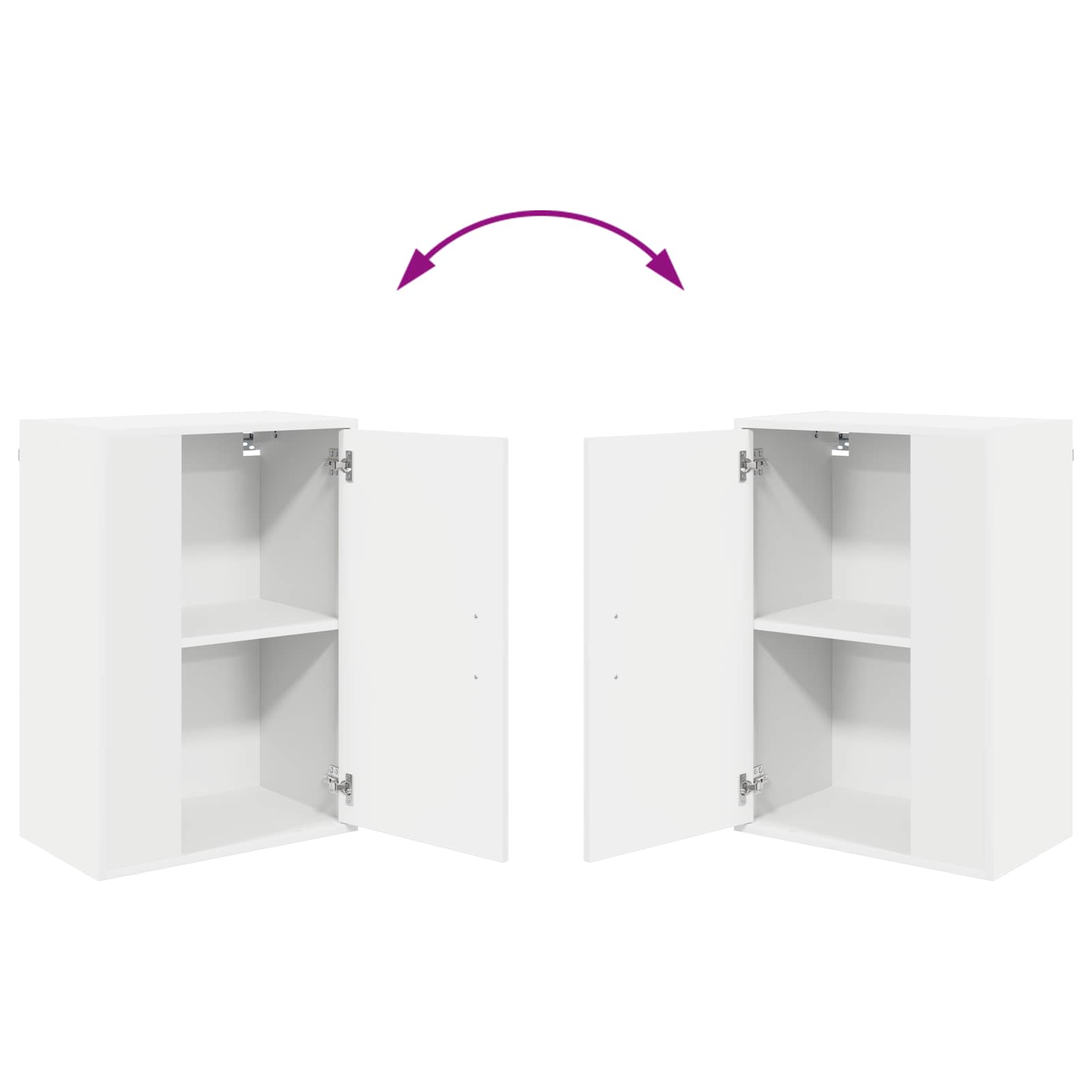 Ensemble meuble TV Montage mural 4 pcs Blanc Bois d'ingénierie - XIOS