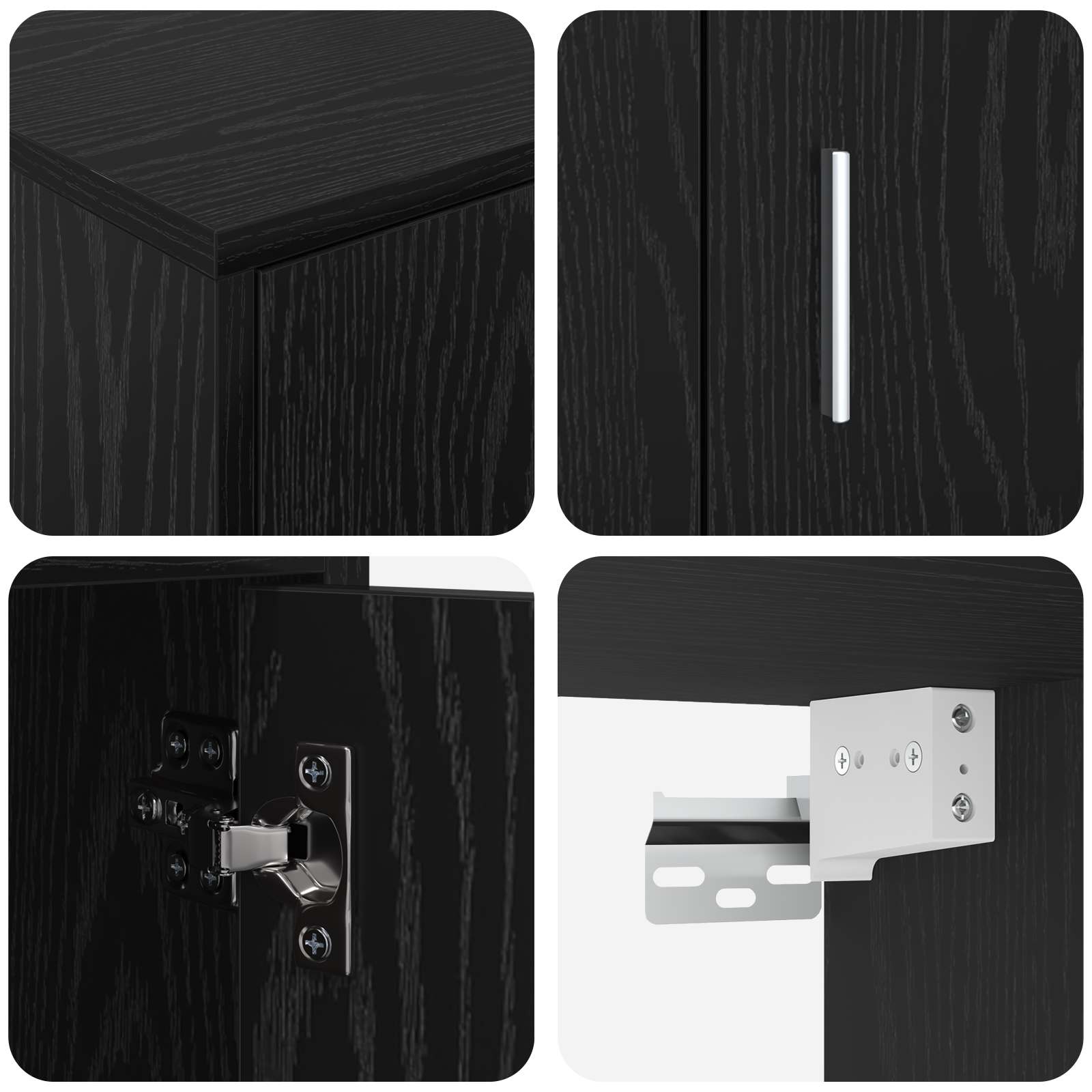 Ensemble meuble TV 4 pcs Chêne noir Bois d'ingénierie - XIOS