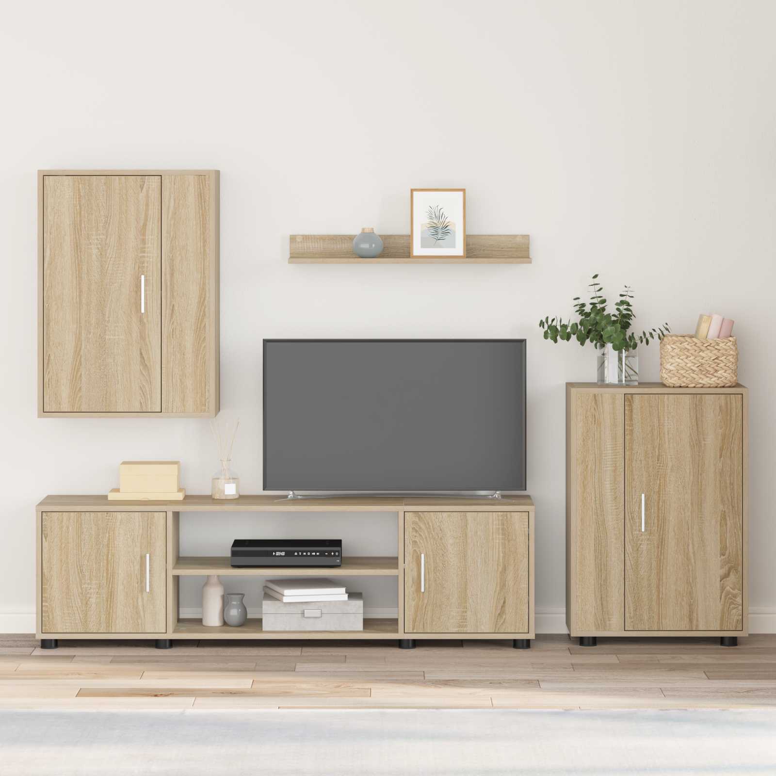 Ensemble meuble TV Chêne Sonoma Bois d'ingénierie - XIOS