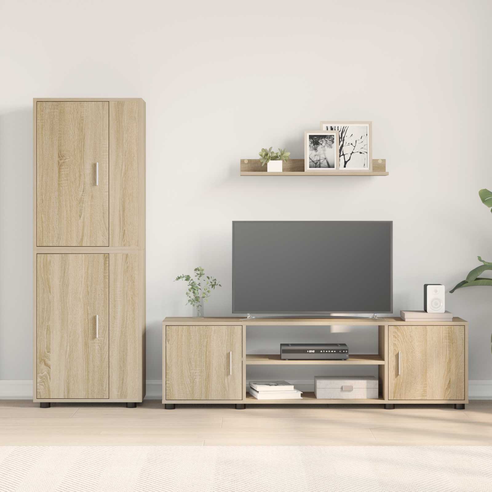 Ensemble meuble TV Chêne Sonoma Bois d'ingénierie - XIOS