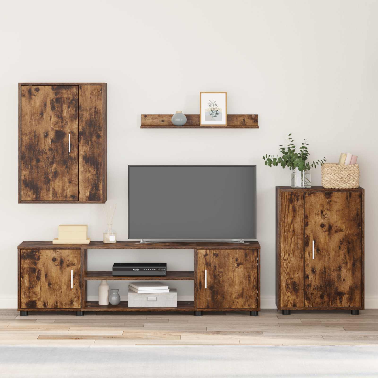 Ensemble meuble TV Chêne Fumé Bois d'ingénierie - XIOS