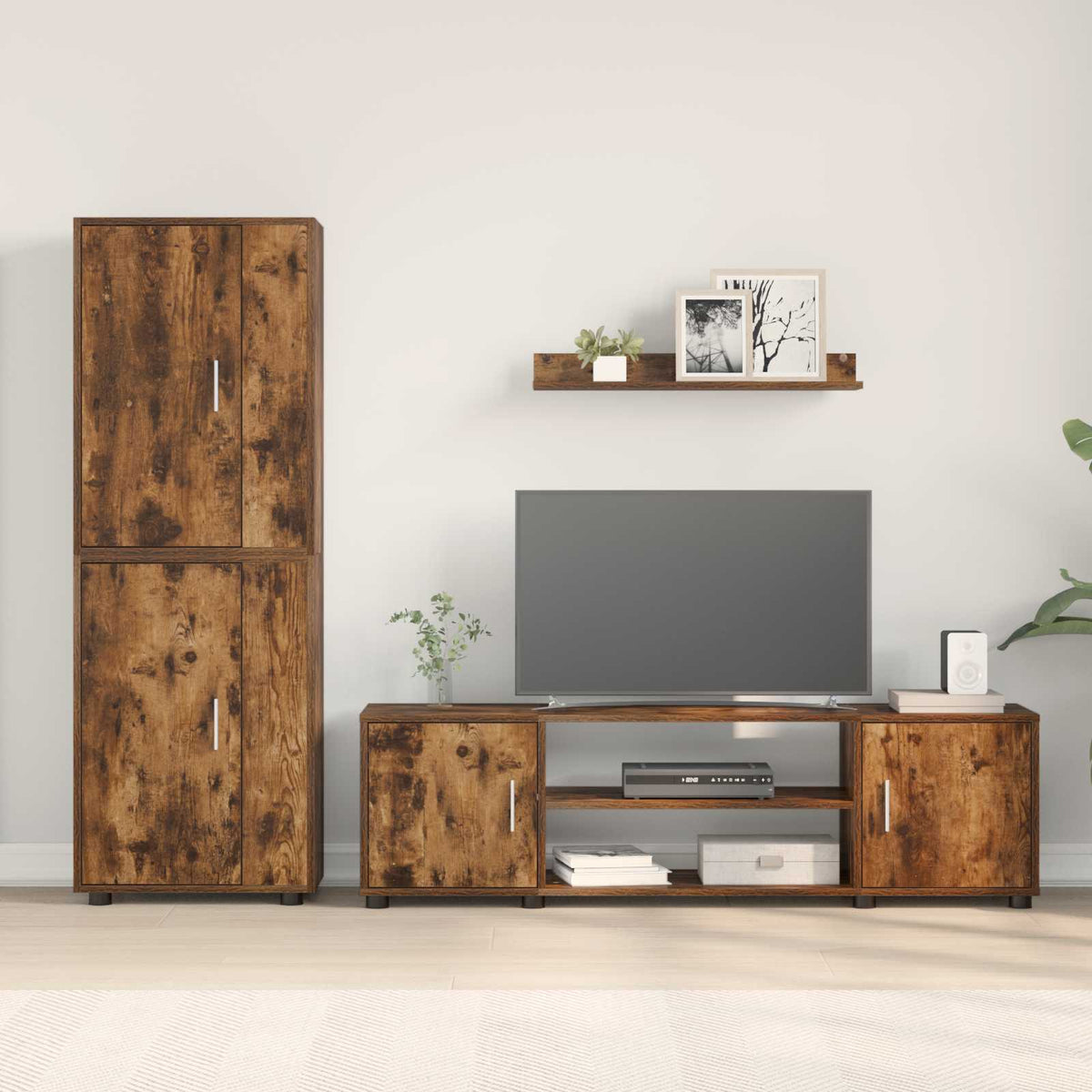 Ensemble meuble TV Chêne Fumé Bois d'ingénierie - XIOS