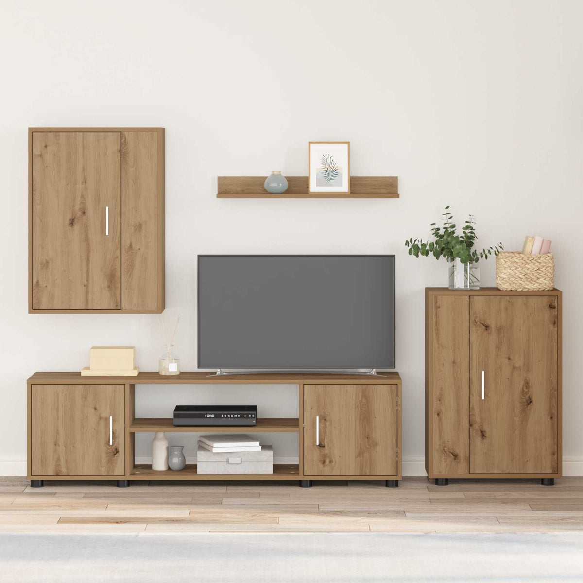 Ensemble meuble TV Chêne artisanal Bois d'ingénierie - XIOS