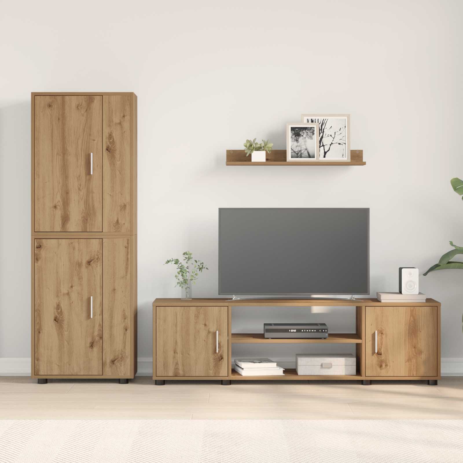 Ensemble meuble TV Chêne artisanal Bois d'ingénierie - XIOS