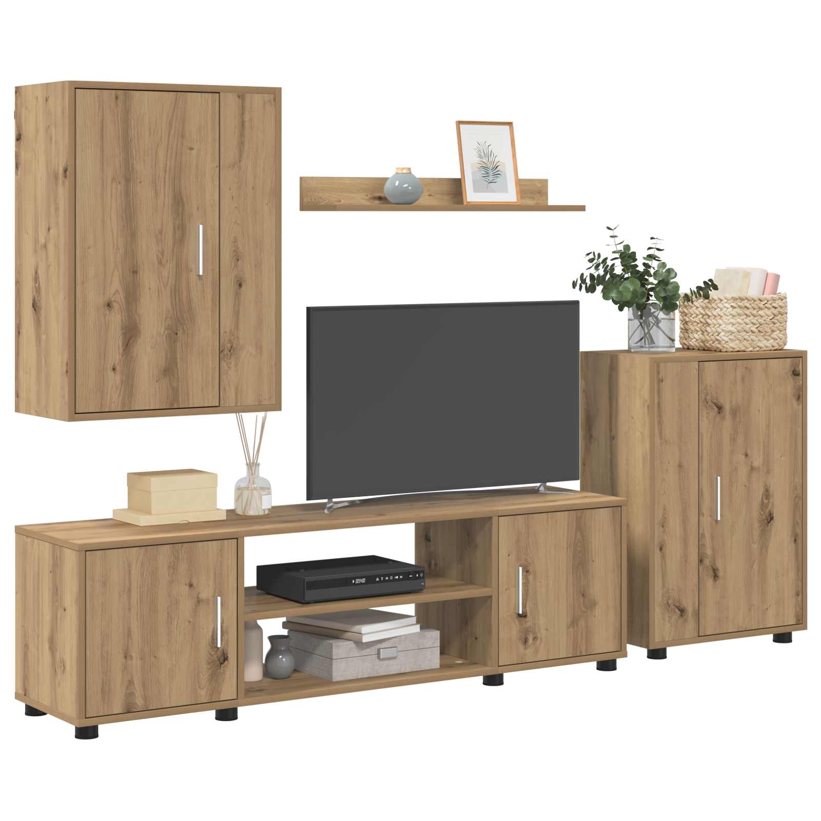 Ensemble meuble TV Chêne artisanal Bois d'ingénierie - XIOS