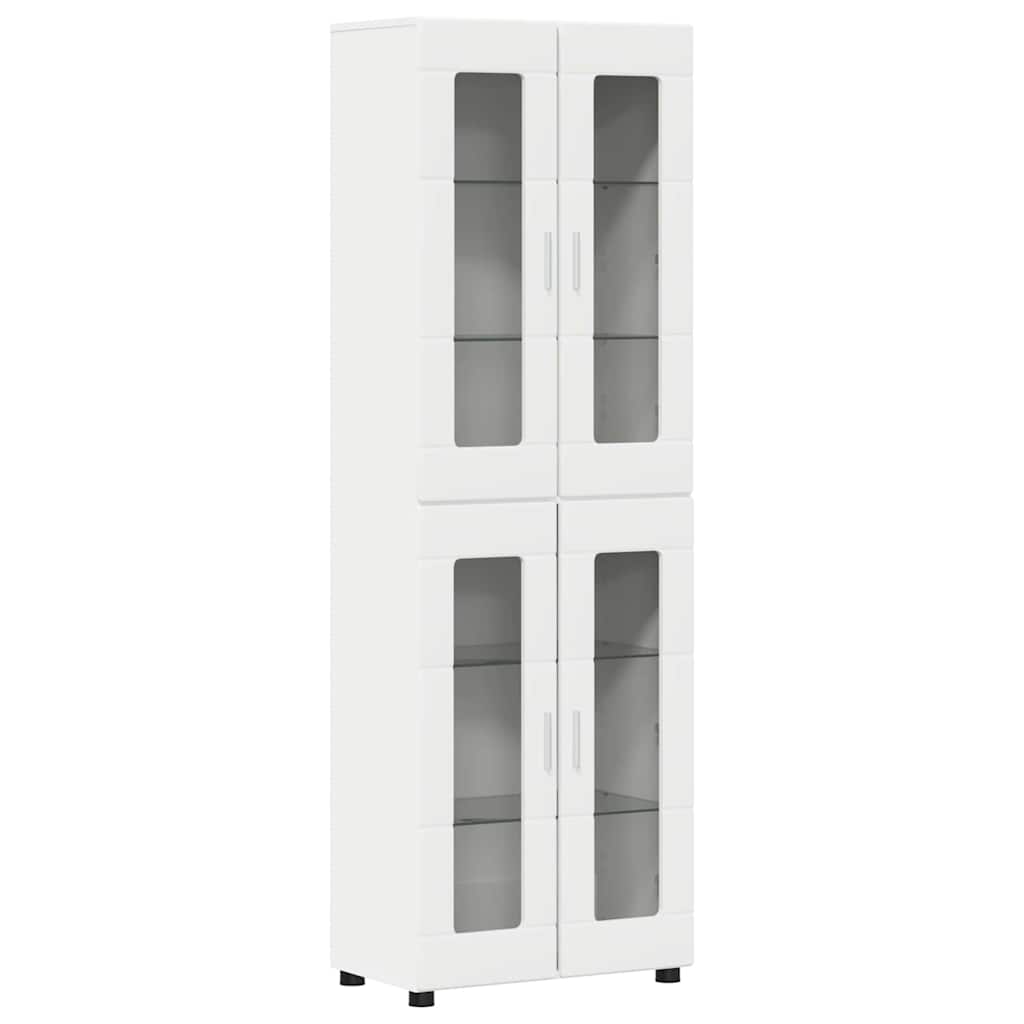Haut Armoire FLORIN 60 x 35 x 182 cm Blanc Bois d'ingénierie