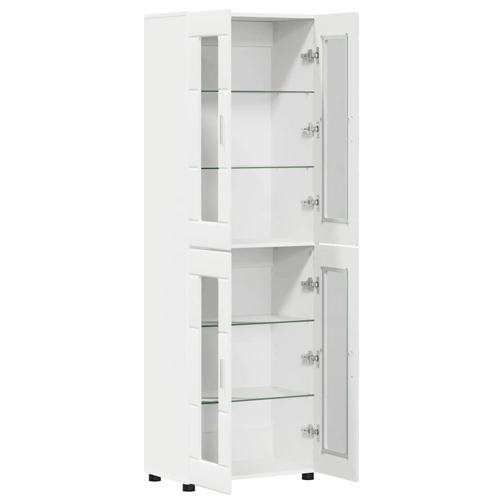 Haut Armoire FLORIN 60 x 35 x 182 cm Blanc Bois d'ingénierie
