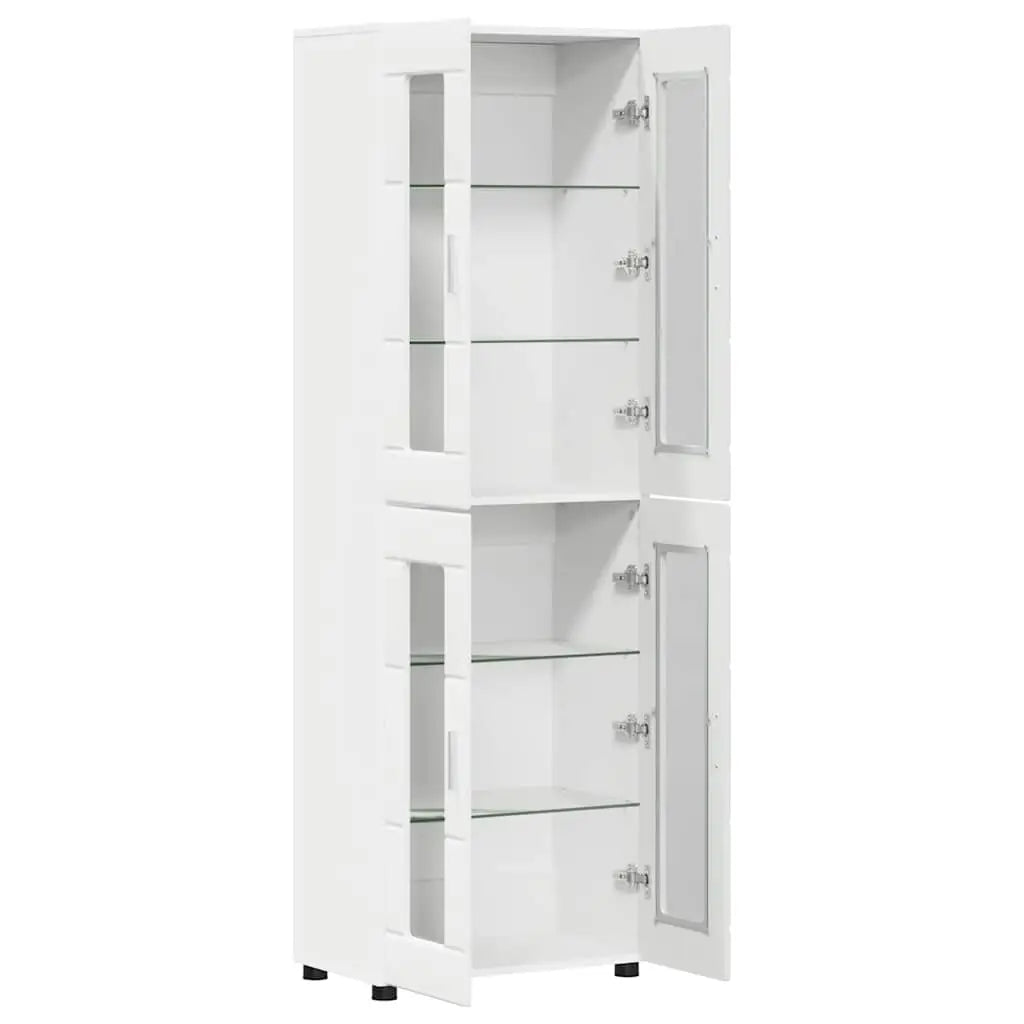 Haut Armoire FLORIN 60 x 35 x 182 cm Blanc Bois d’ingénierie - XIOS