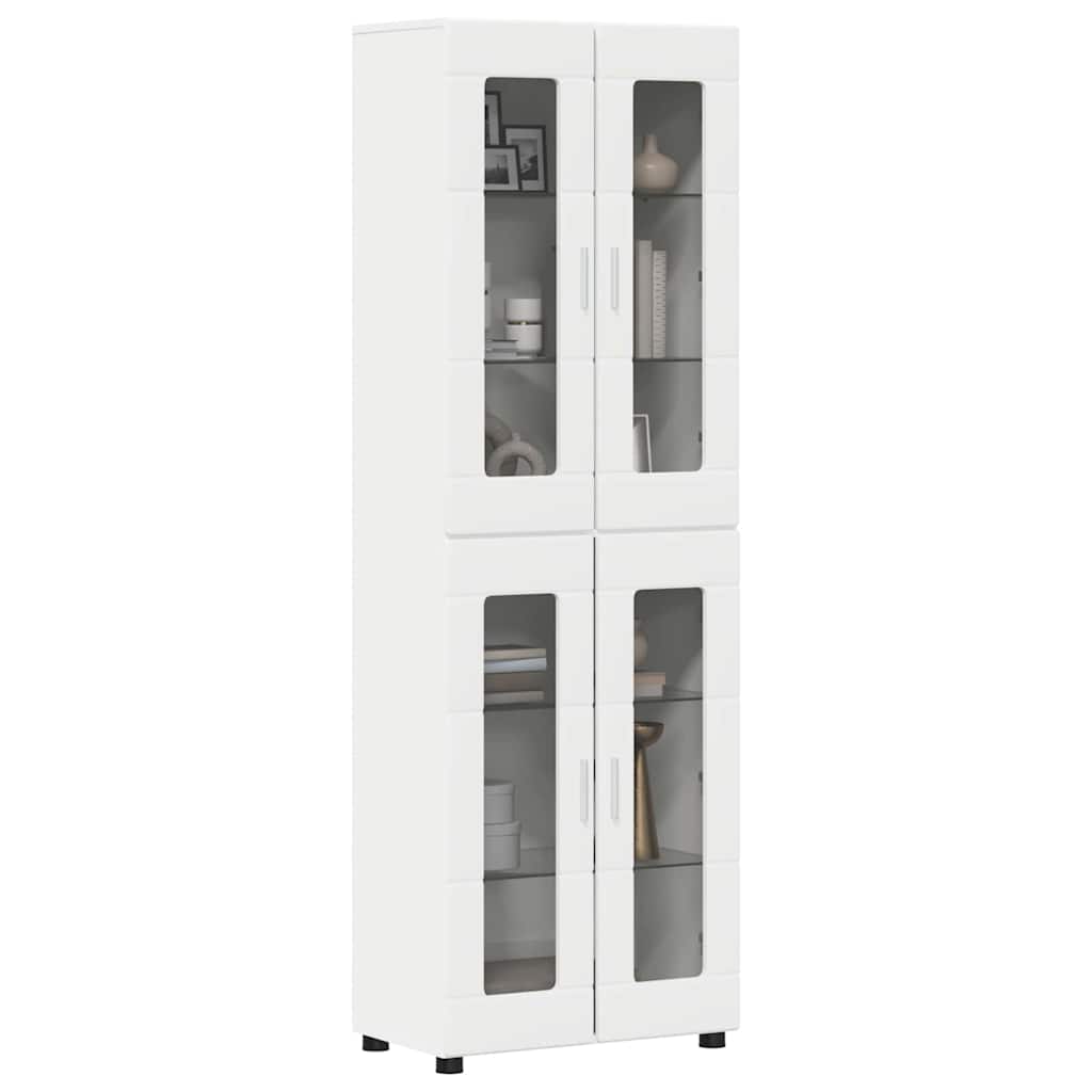 Haut Armoire FLORIN 60 x 35 x 182 cm Blanc Bois d'ingénierie