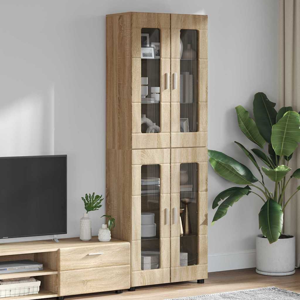 Haut Armoire FLORIN 60 x 35 x 182 cm Chêne Sonoma
