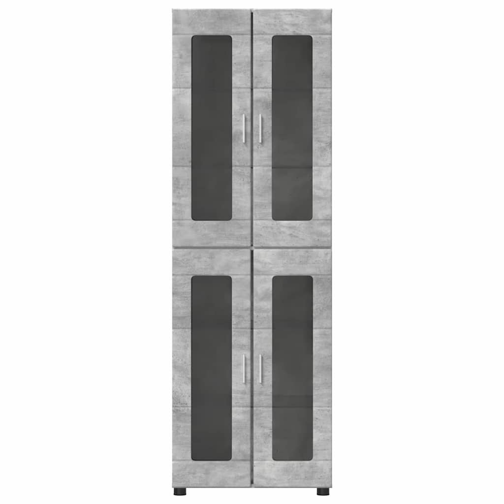Haut Armoire Gris béton 60 x 35 x 182 cm Bois d'ingénierie - XIOS