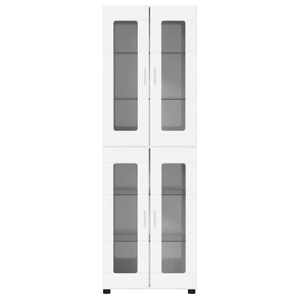 Haut Armoire Blanc brillant 60 x 35 x 182 cm Bois d'ingénierie - XIOS
