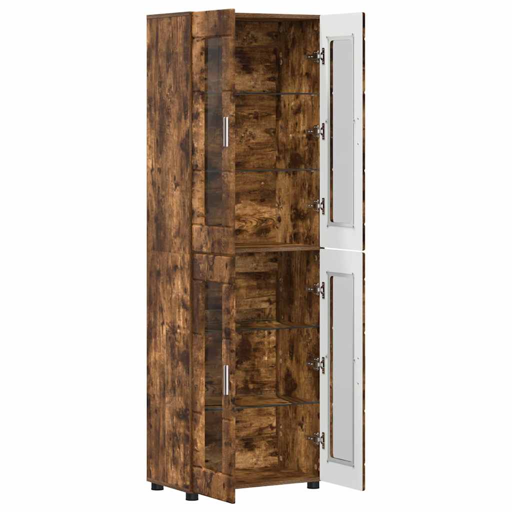 Haut Armoire FLORIN 60 x 35 x 182 cm Chêne fumé
