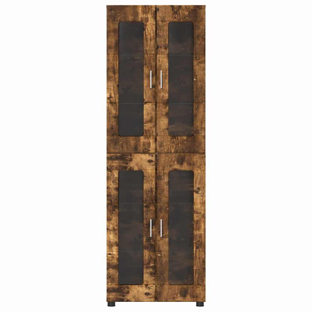 Haut Armoire FLORIN 60 x 35 x 182 cm Chêne fumé