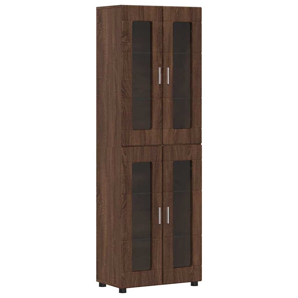 Haut Armoire Chêne brun 60 x 35 x 182 cm Bois d'ingénierie - XIOS