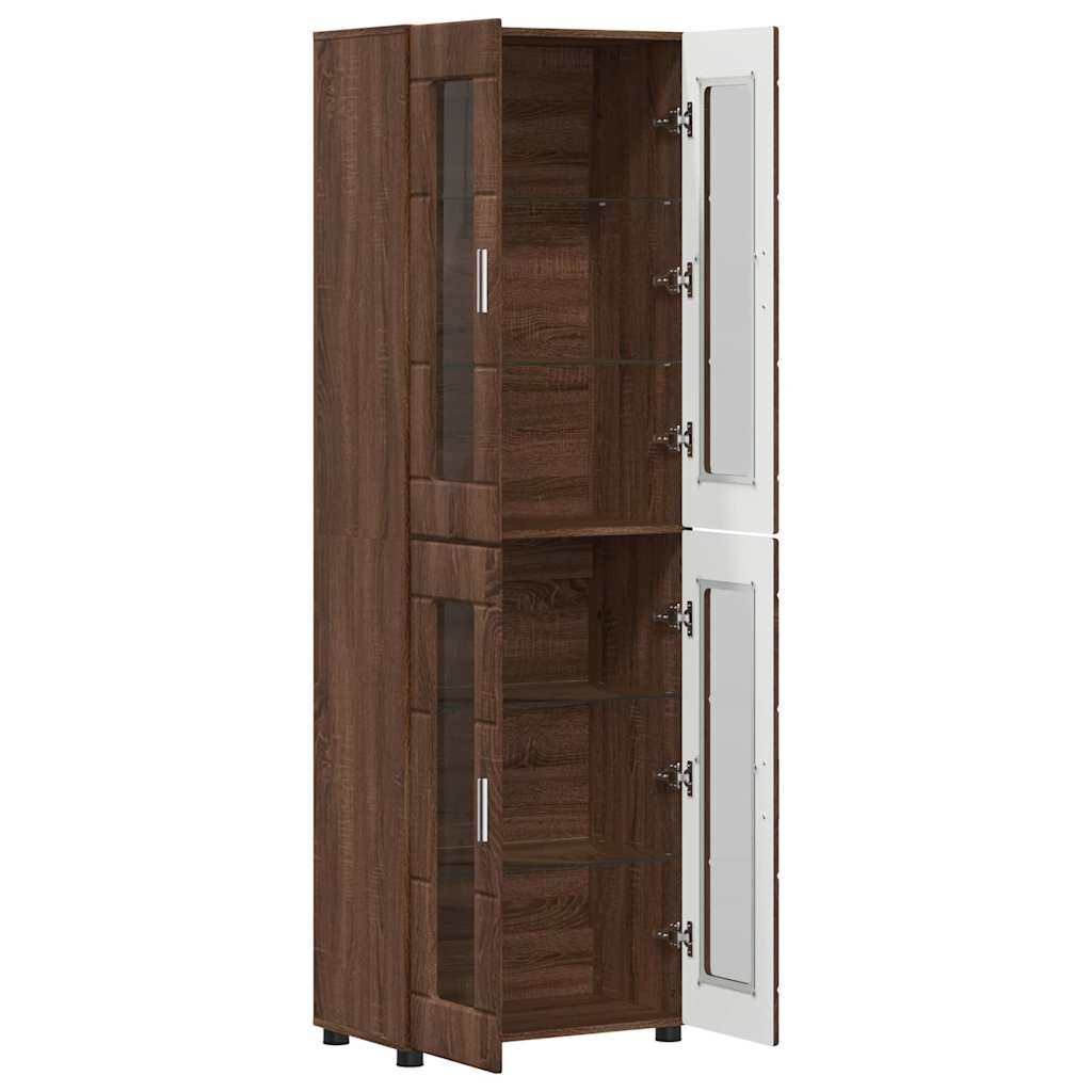 Haut Armoire Chêne brun 60 x 35 x 182 cm Bois d'ingénierie - XIOS