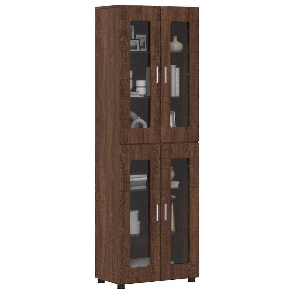 Haut Armoire Chêne brun 60 x 35 x 182 cm Bois d'ingénierie - XIOS