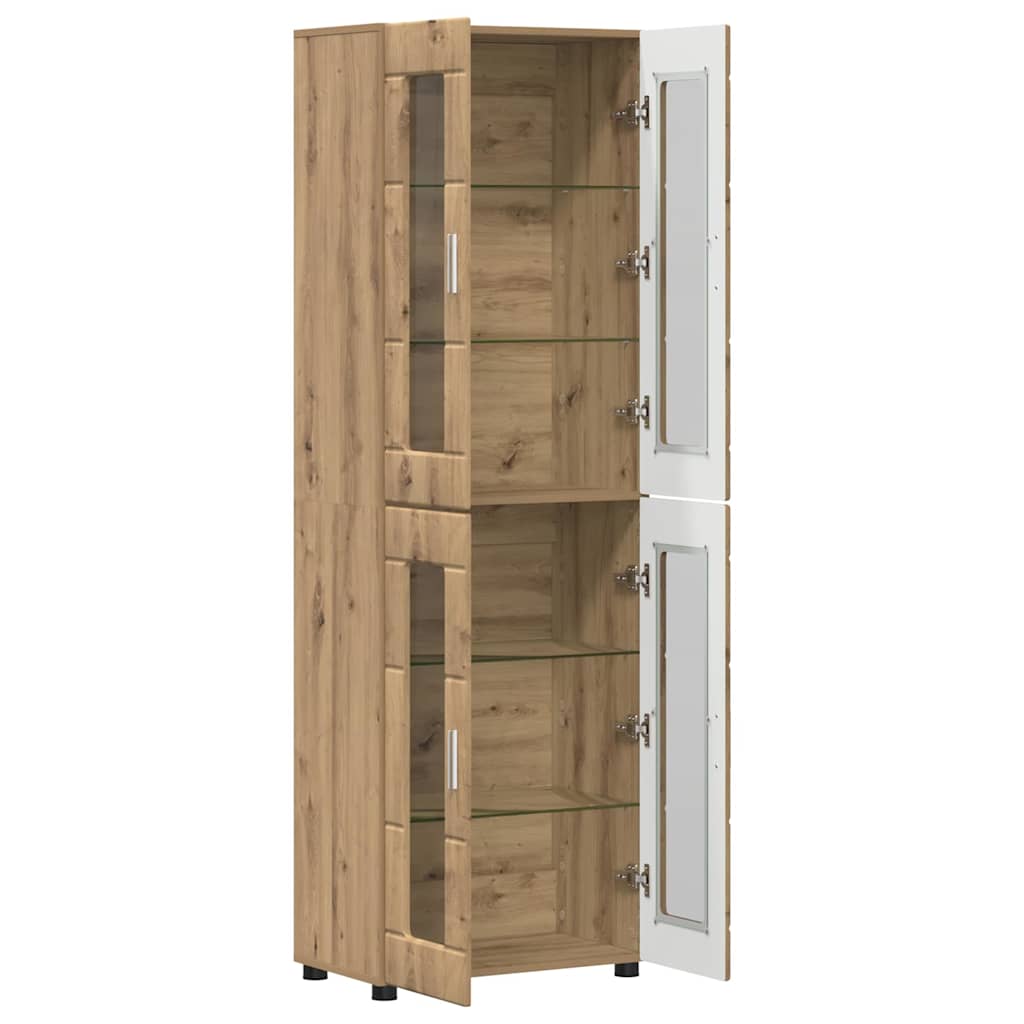 Haut Armoire FLORIN 60 x 35 x 182 cm Chêne artisanal