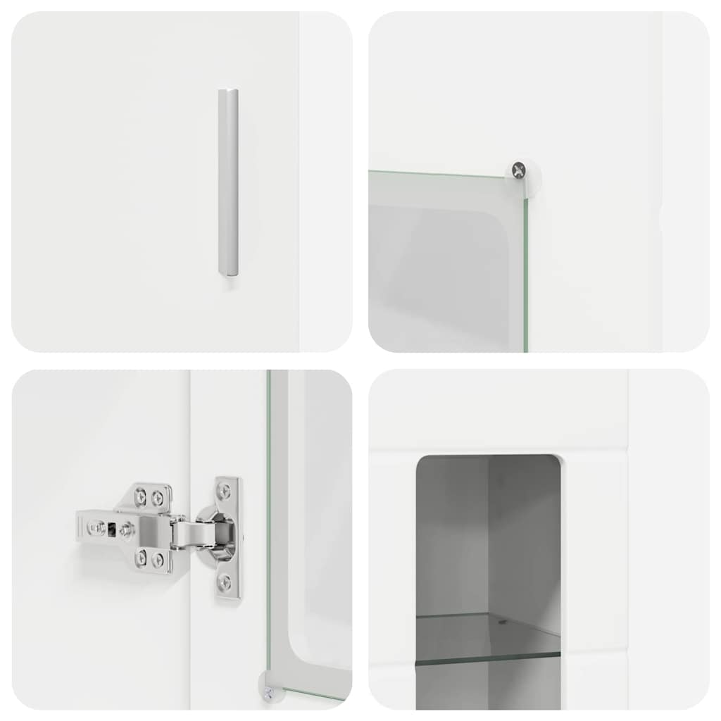 Haut Armoire Blanc 60 x 35 x 182 cm Bois d'ingénierie - XIOS