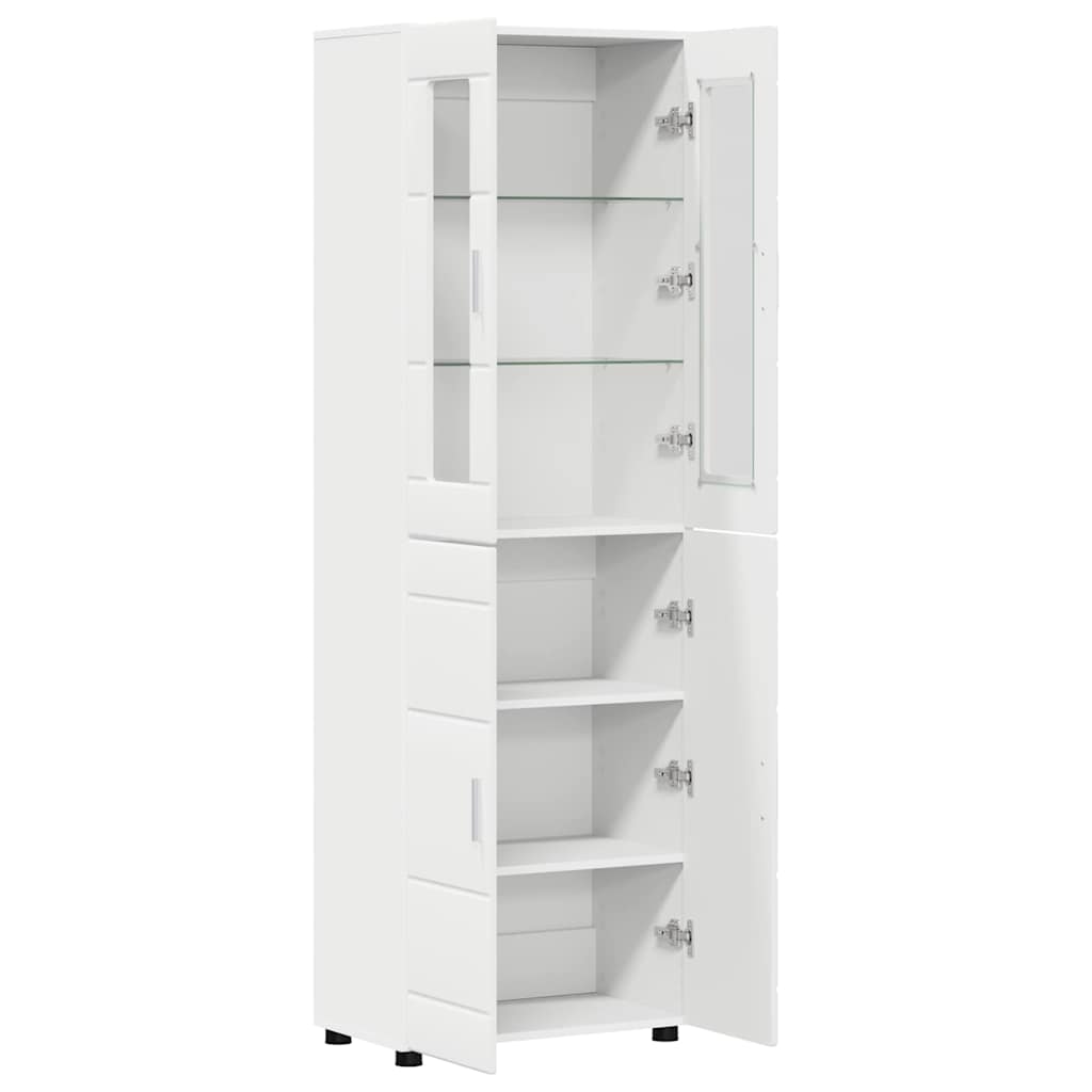 Haut Armoire FLORIN 60 x 35 x 182 cm Blanc Bois d'ingénierie