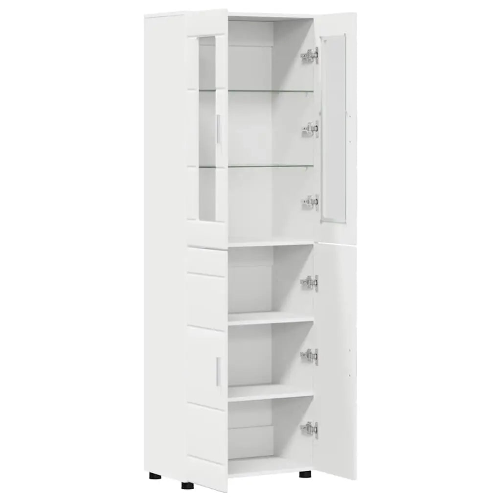 Haut Armoire FLORIN 60 x 35 x 182 cm Blanc Bois d’ingénierie - XIOS