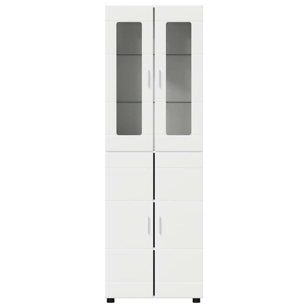 Haut Armoire FLORIN 60 x 35 x 182 cm Blanc Bois d'ingénierie