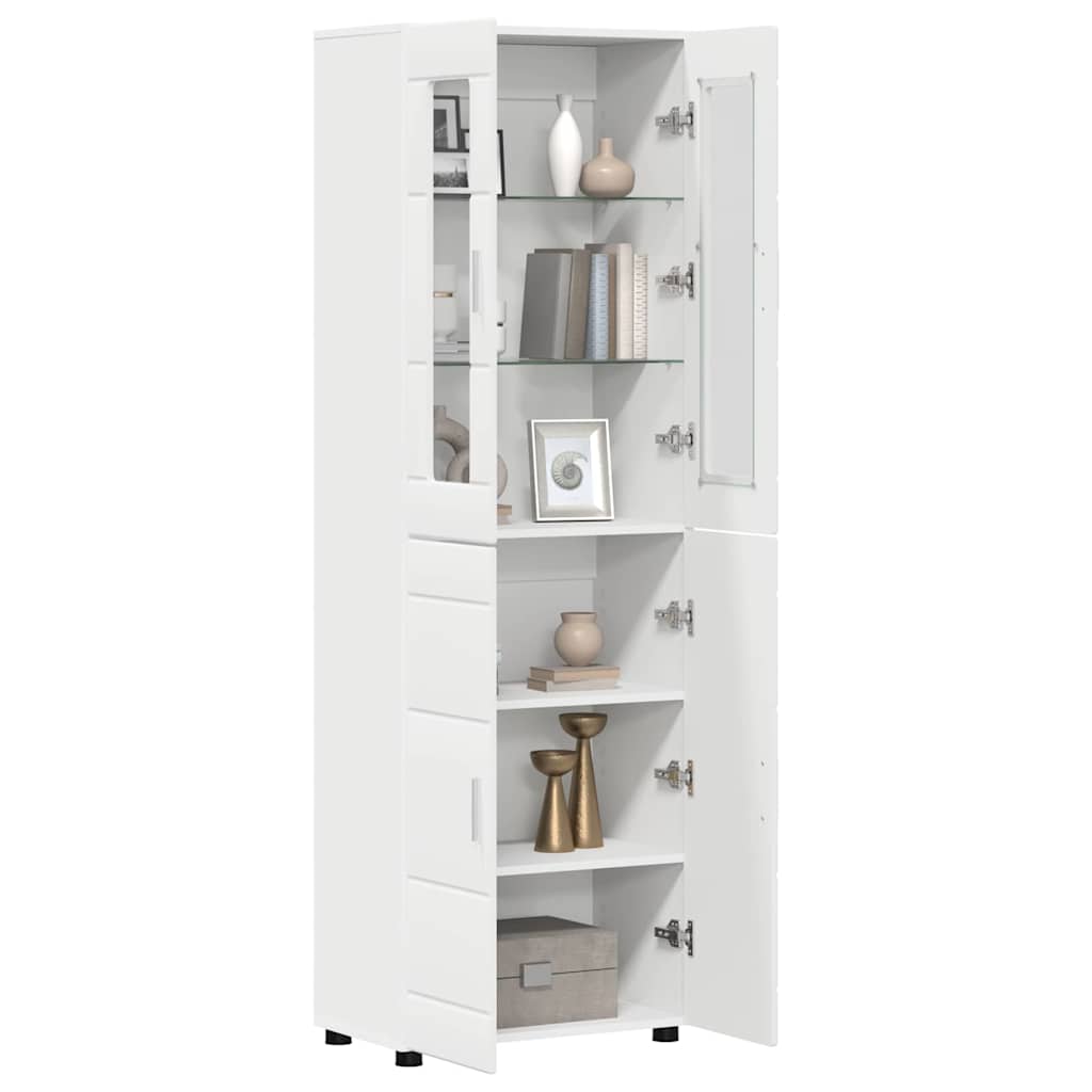 Haut Armoire FLORIN 60 x 35 x 182 cm Blanc Bois d'ingénierie
