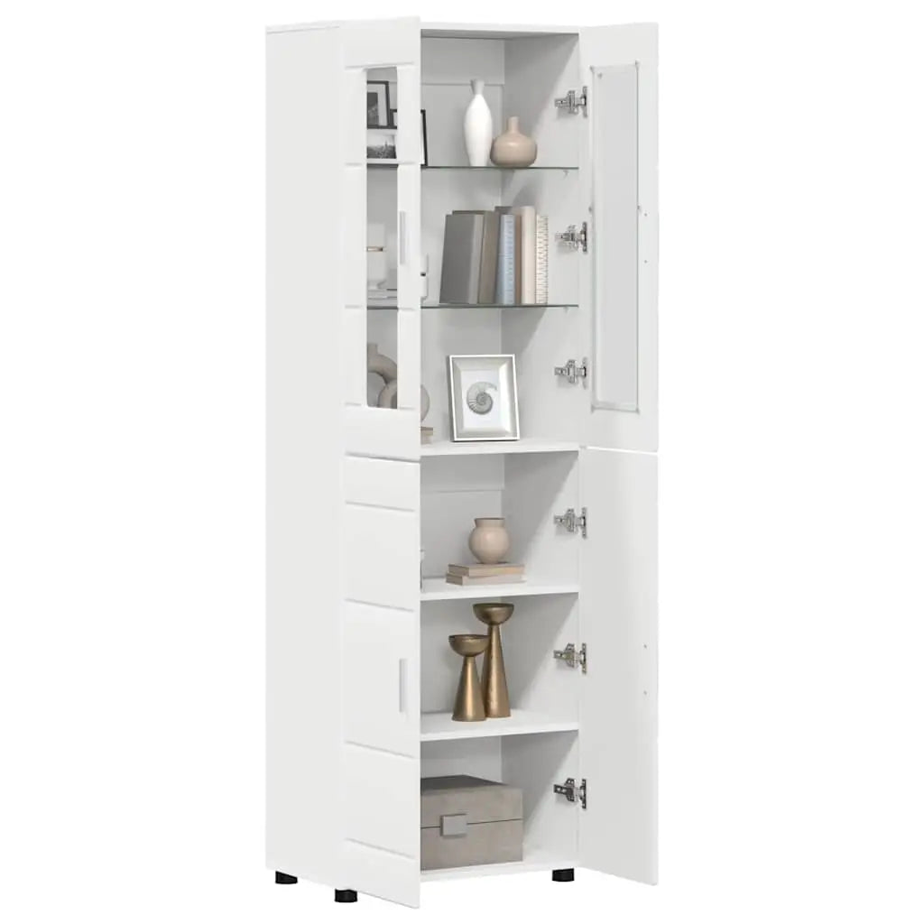 Haut Armoire FLORIN 60 x 35 x 182 cm Blanc Bois d’ingénierie - XIOS