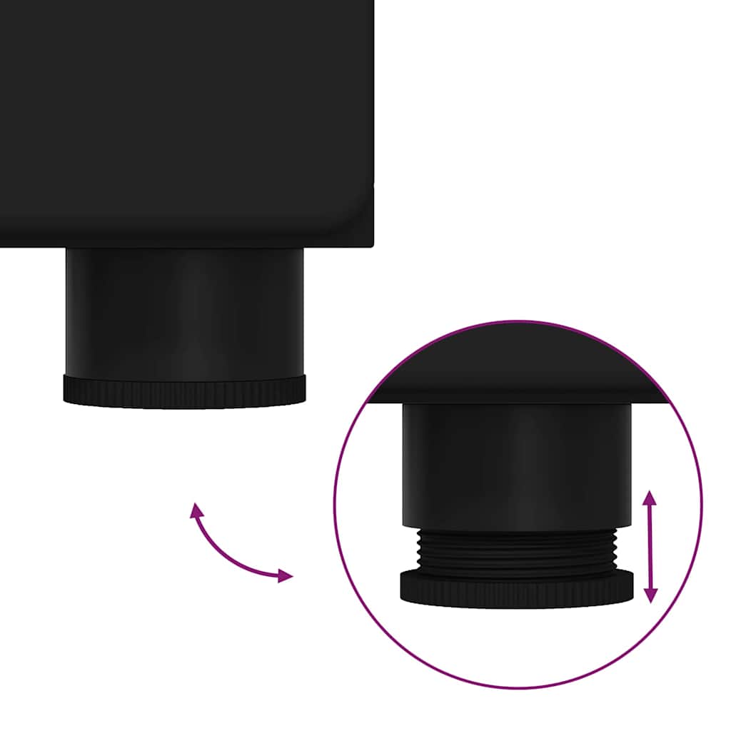 Haut Armoire avec porte Noir 60 x 35 x 182 cm Bois d'ingénierie - XIOS