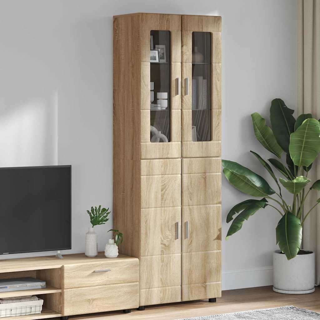 Haut Armoire FLORIN 60 x 35 x 182 cm Chêne Sonoma