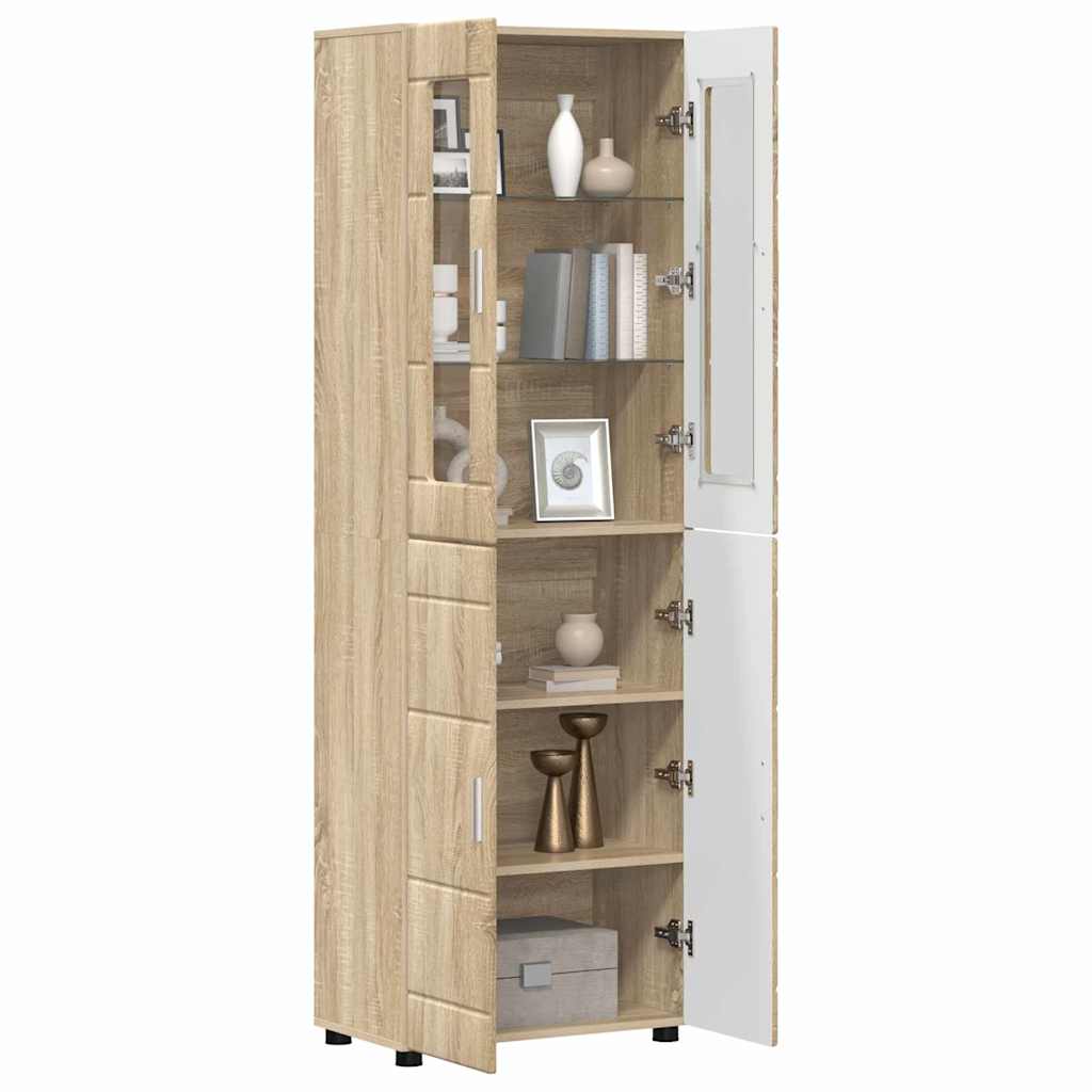 Haut Armoire FLORIN 60 x 35 x 182 cm Chêne Sonoma