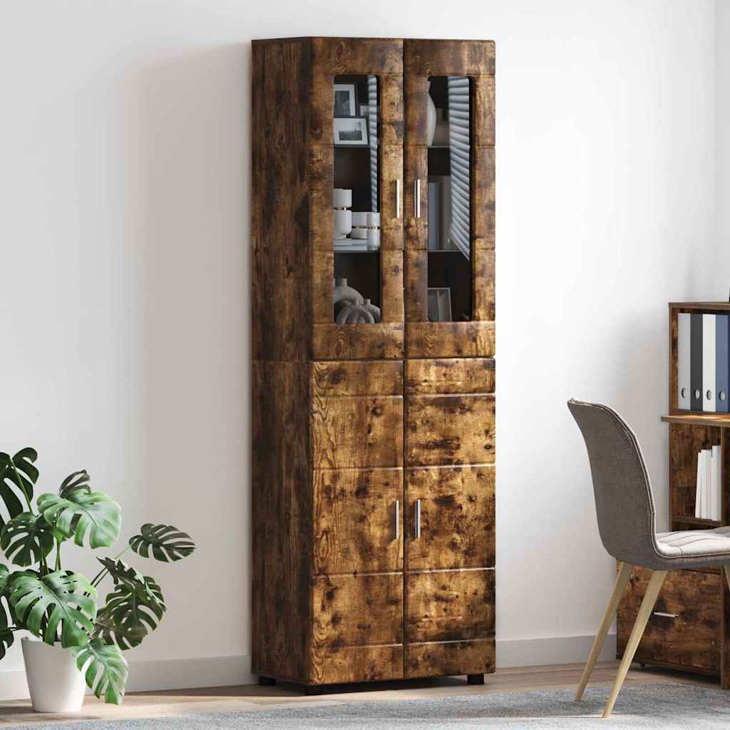 Haut Armoire FLORIN 60 x 35 x 182 cm Chêne fumé - XIOS