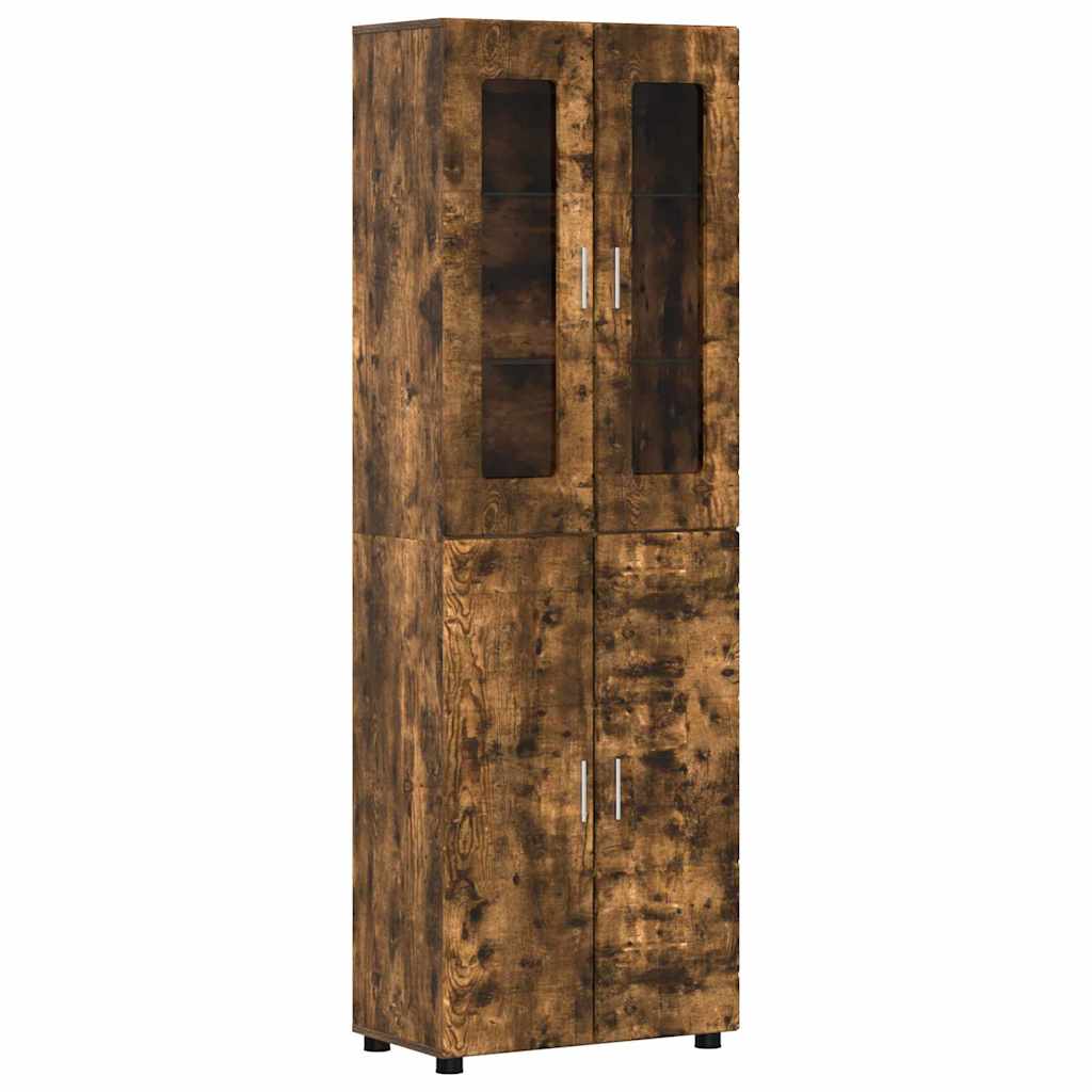 Haut Armoire FLORIN 60 x 35 x 182 cm Chêne fumé - XIOS