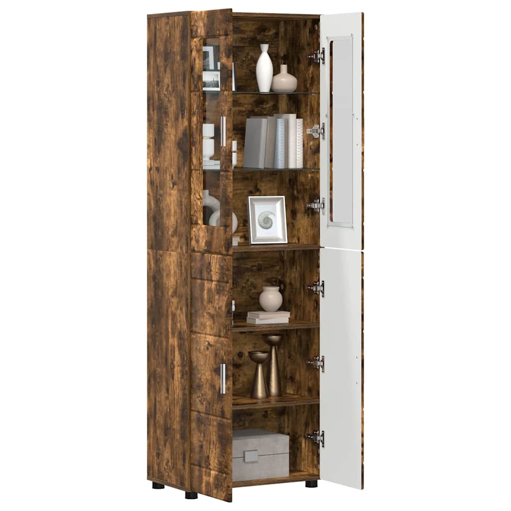 Haut Armoire FLORIN 60 x 35 x 182 cm Chêne fumé - XIOS