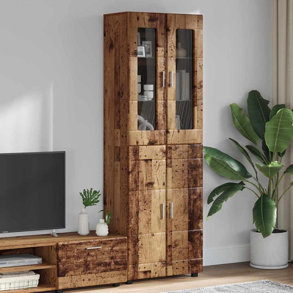 Haut Armoire FLORIN 60 x 35 x 182 cm Bois ancien - XIOS
