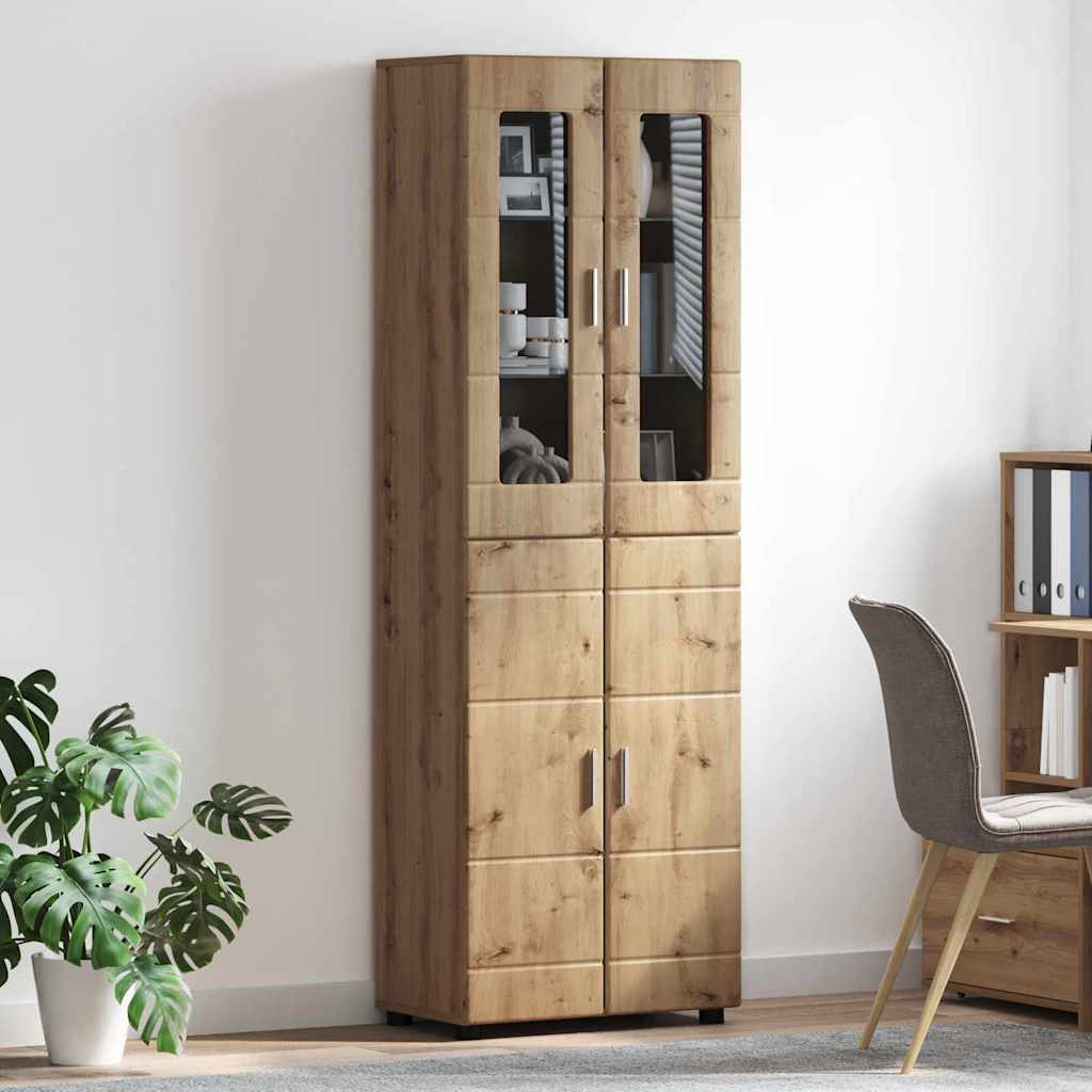 Haut Armoire FLORIN 60 x 35 x 182 cm Chêne artisanal